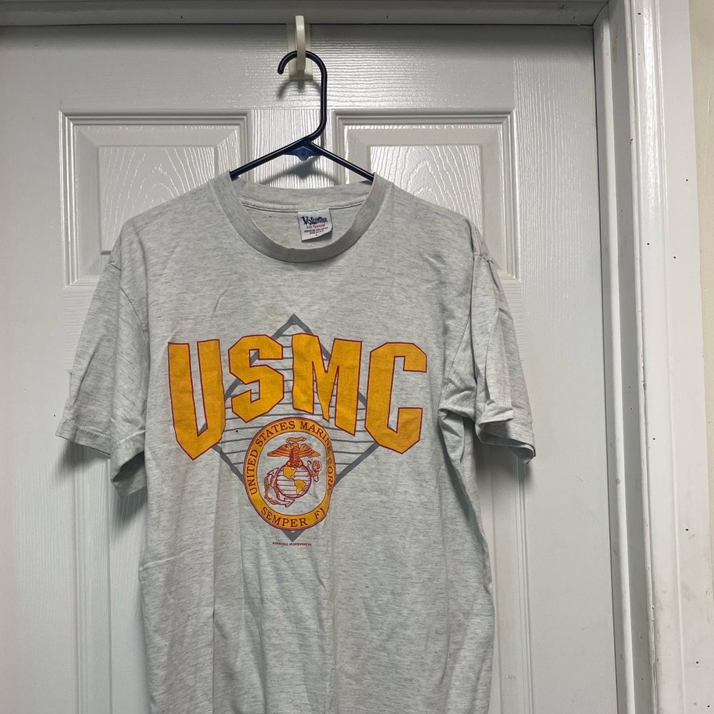 Grey Marine Corps Emblem tshirt